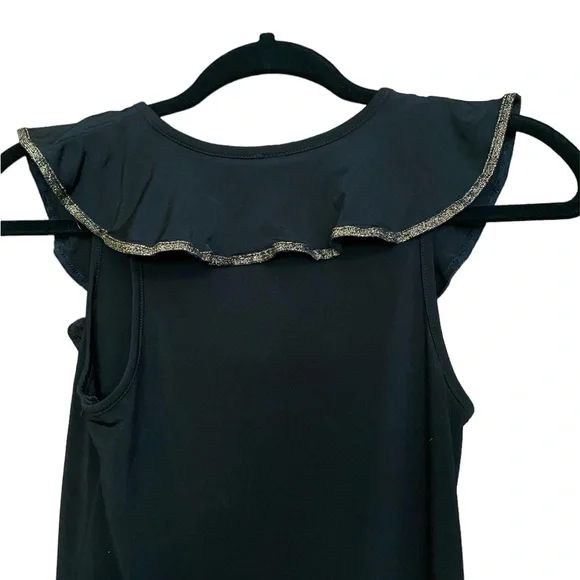 Audrey 3+1 black ruffle dress size small - Picture 3 of 6